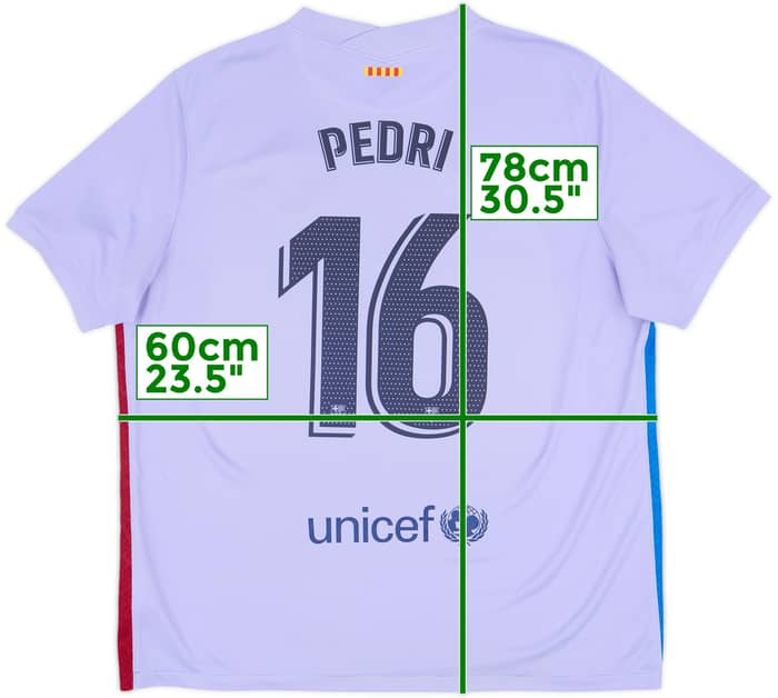 2021-22 Barcelona Away Shirt Pedri #16 - 6/10 - (XXL)