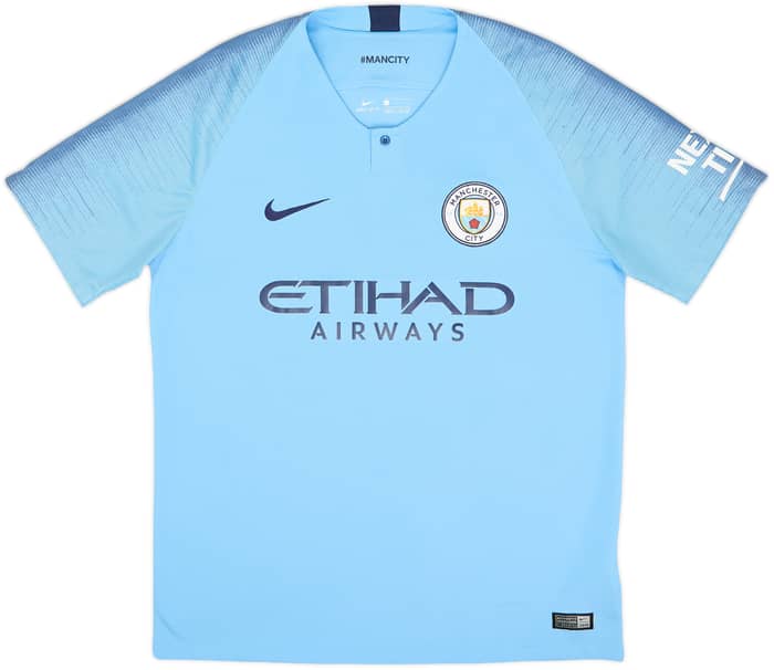 2018-19 Manchester City Home Shirt Silva #21 - 8/10 - (L)