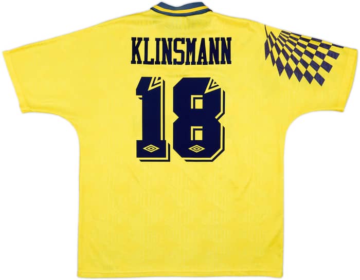 1991-95 Tottenham Away Shirt Klinsmann #18 - 9/10 - (XL)