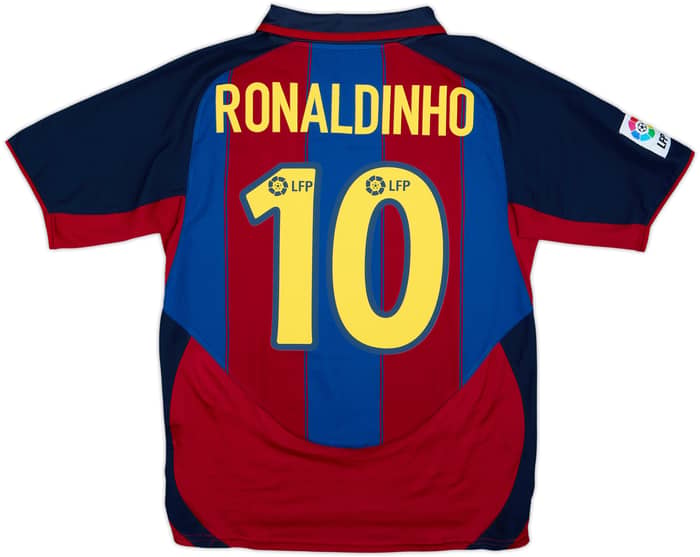 2003-04 Barcelona Camiseta Local Ronaldinho #10 - 8/10 - (S)