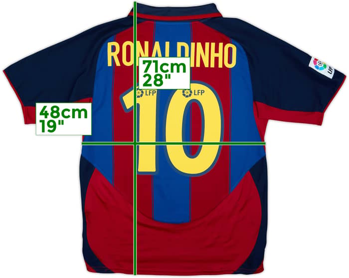 2003-04 Barcelona Camiseta Local Ronaldinho #10 - 8/10 - (S)