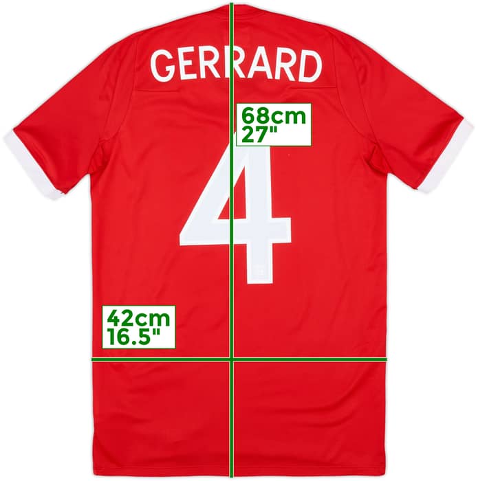 2010-11 England Away Shirt Gerrard #4 - 7/10 - (L.Boys)