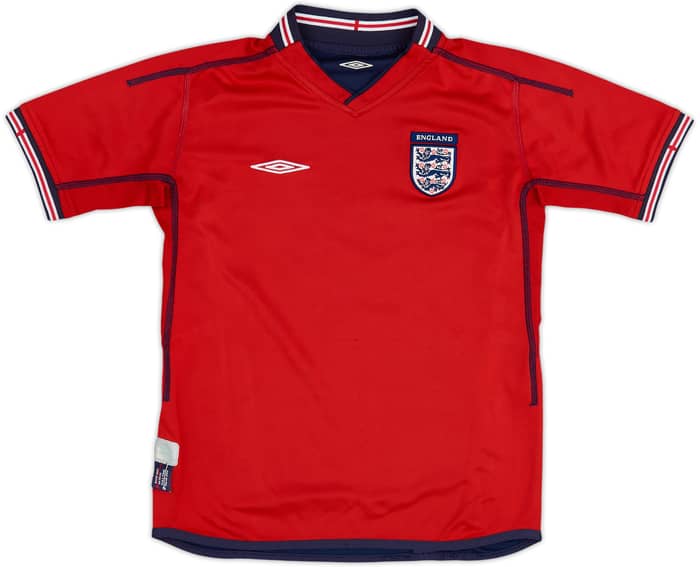 2002-04 Inglaterra Camiseta Visitante - 8/10 - (L.Boys)