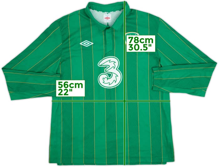 2011-12 Ireland Home L/S Shirt - 8/10 - (XL)
