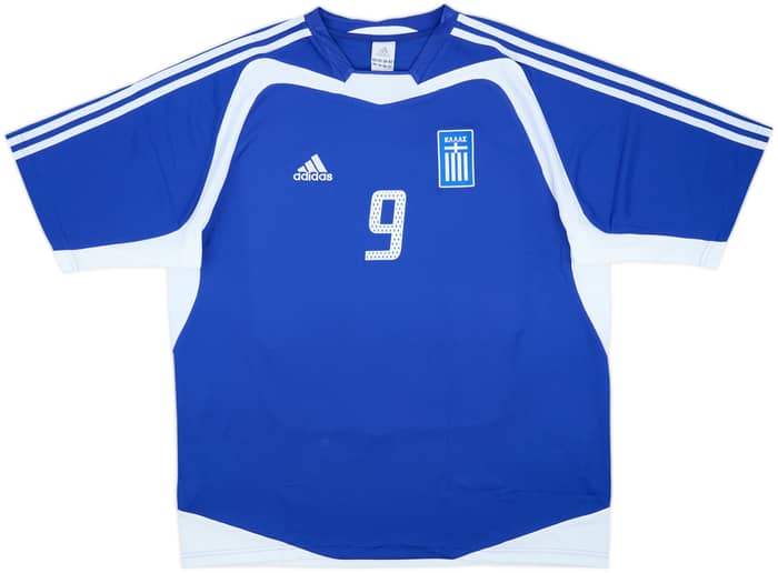 2004-06 Greece Home Shirt Charisteas #9 - 9/10 - (XL)