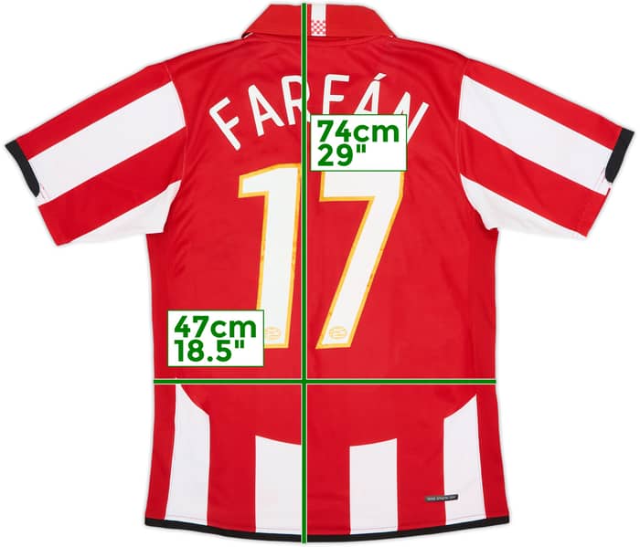 2006-08 PSV Home Shirt Farfan #17 - 7/10 - (S)