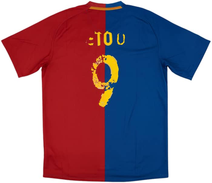 2008-09 Barcelona Home Shirt Eto'o #9 - 4/10 - (L)