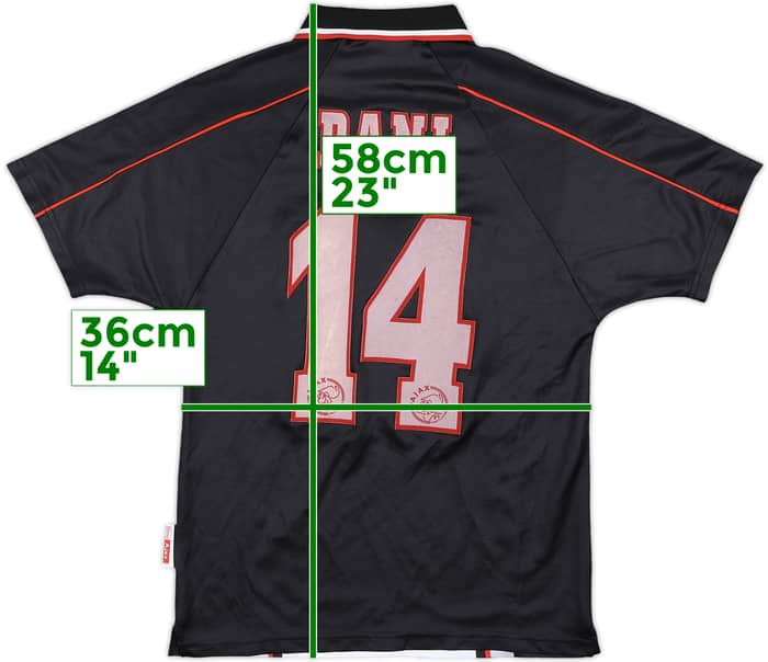 1998-99 Ajax Away Shirt Dani #14 - 7/10 - (XL.Boys)