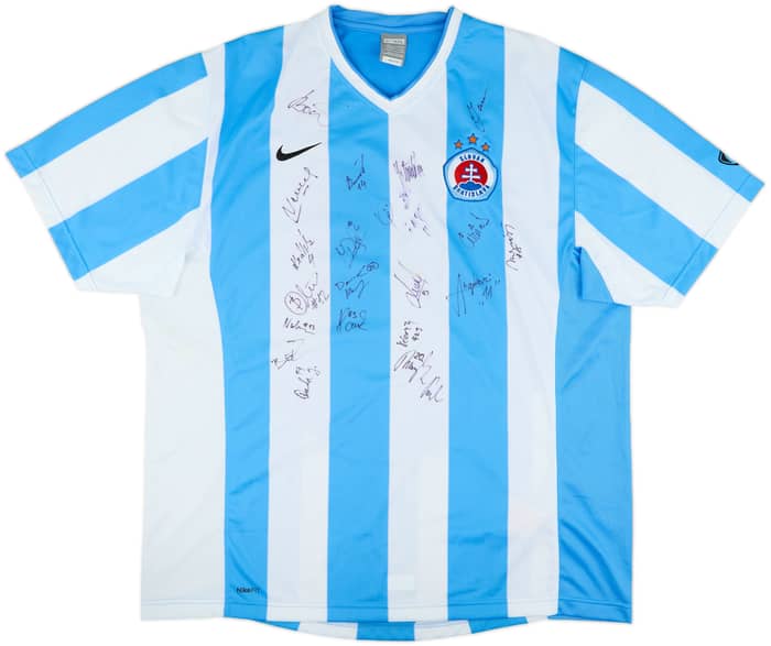 2008-09 Slovan Bratislava Signed Home Shirt - 8/10 - (XXL)