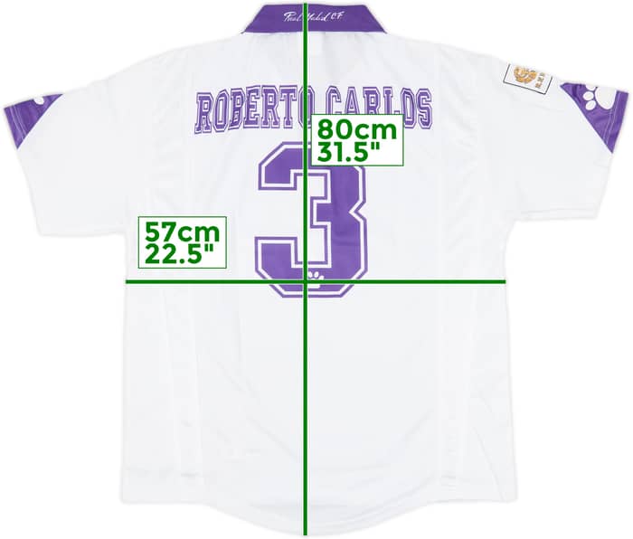 1997-98 Real Madrid Home Shirt Roberto Carlos #3 (L)