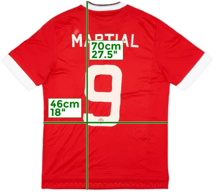 2015-16 Manchester United Home Shirt Martial #9 (M)