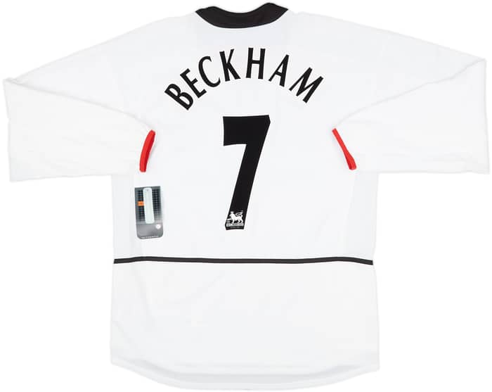 2002-03 Manchester United Away L/S Shirt Beckham #7 (L)