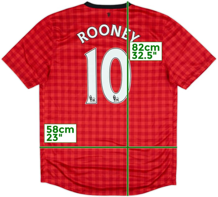 2012-13 Manchester United Home Shirt Rooney #10 (L)