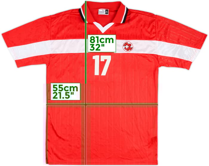 1998 Switzerland Match Issue Home Shirt #17 (Celestini)