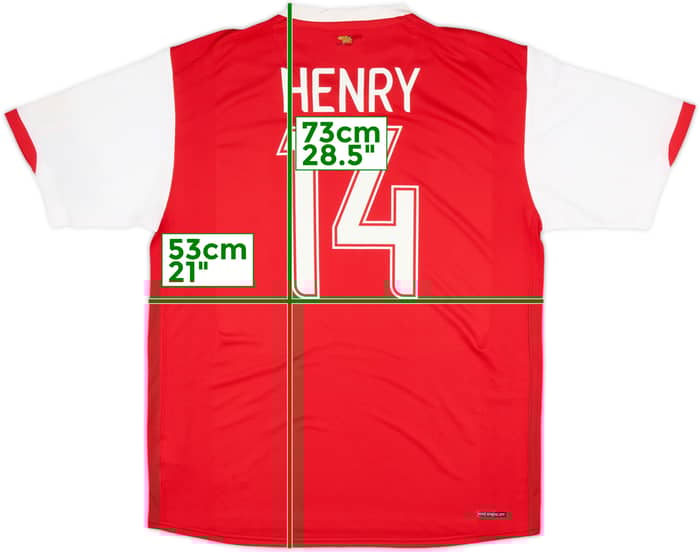 2006-08 Arsenal Home Shirt Henry #14 (L)