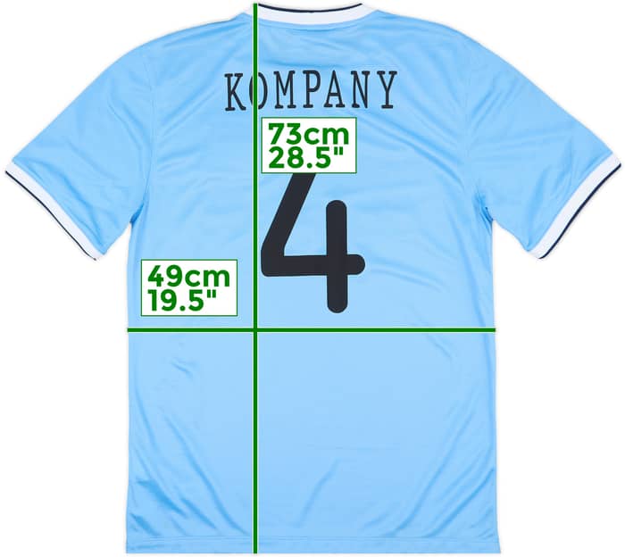 2013-14 Manchester City Home Shirt Kompany #4 (M)