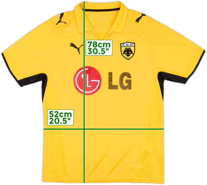 2008-09 AEK Athens Home Shirt - 5/10 - (M)