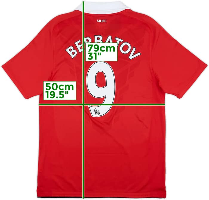 2010-11 Manchester United Home Shirt Berbatov #9 (M)