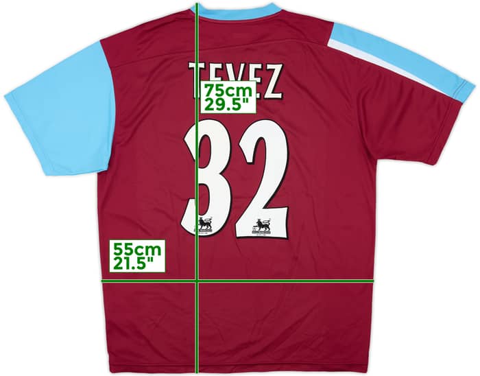 2005-07 West Ham Home Shirt Tevez #32 - 8/10 - (L)