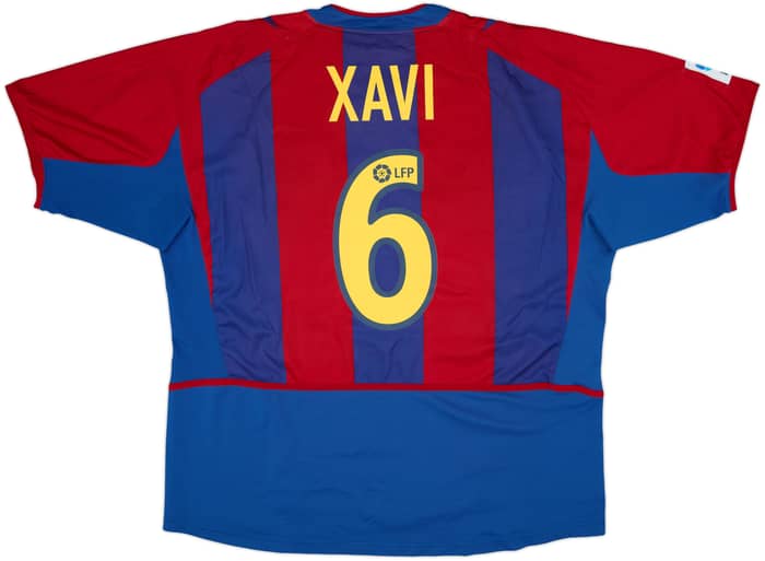 2002-03 Barcelona Home Shirt Xavi #6 - 9/10 - (XL)