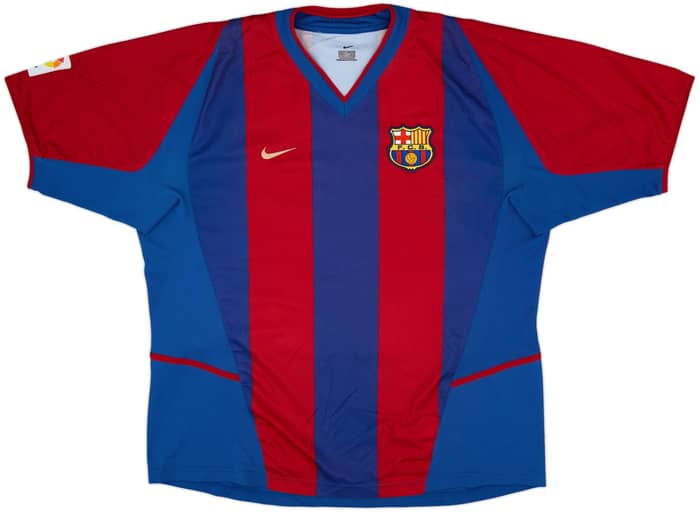 2002-03 Barcelona Home Shirt Xavi #6 - 9/10 - (XL)
