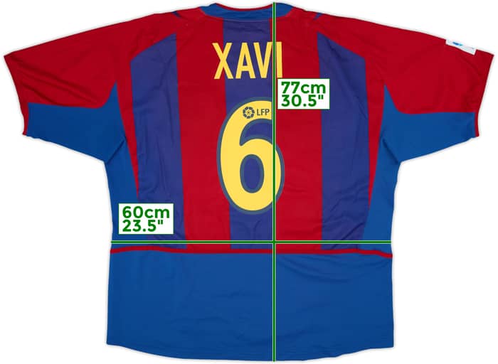 2002-03 Barcelona Home Shirt Xavi #6 - 9/10 - (XL)