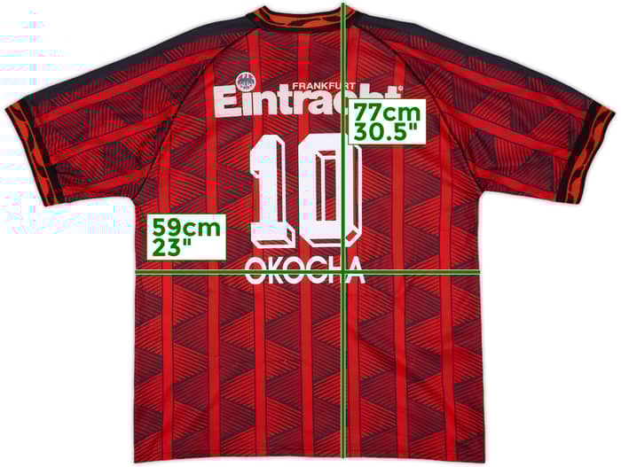 1995-96 Eintracht Frankfurt Home Shirt Okocha #10 - 8/10 - (XL)