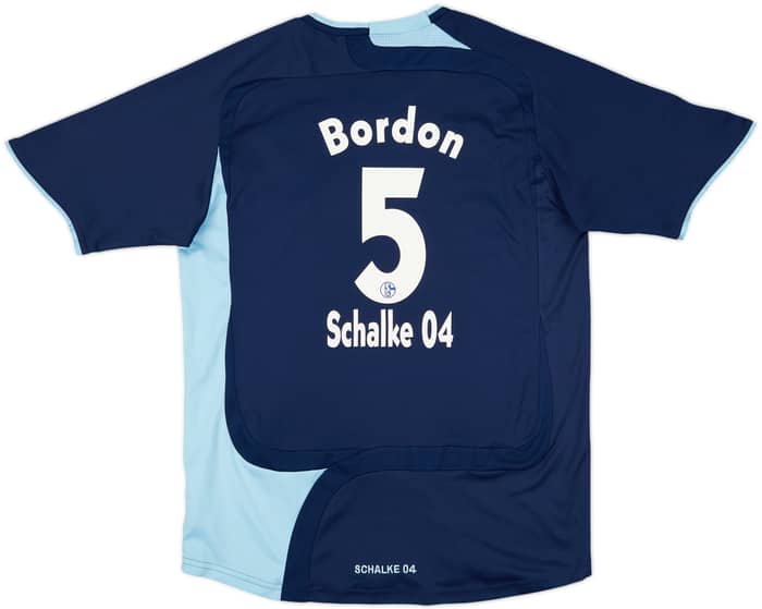 2007-08 Schalke European Home Shirt Bordon #5 - 7/10 - (XL.Boys)