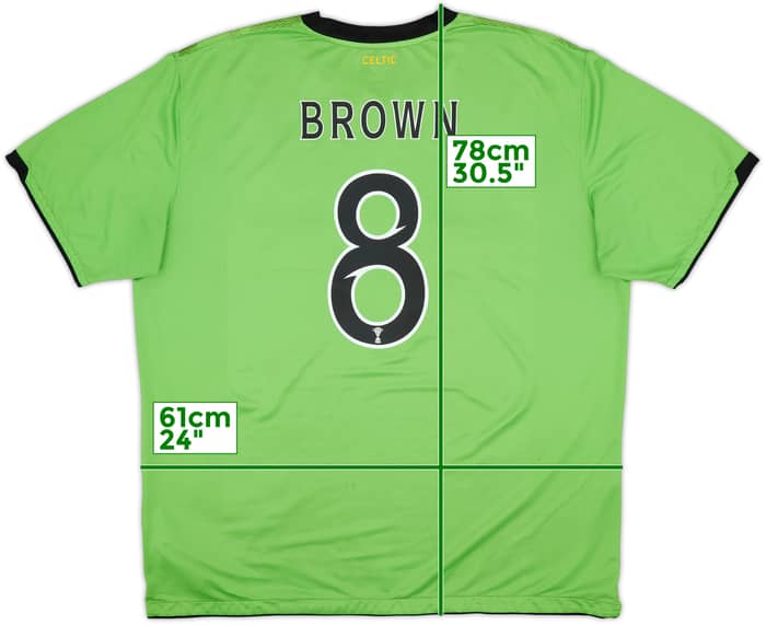 2010-11 Celtic Away Shirt Brown #8 - 8/10 - (XXL)