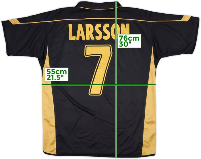 2003-04 Celtic Away Shirt Larsson #7 - 9/10 - (L)