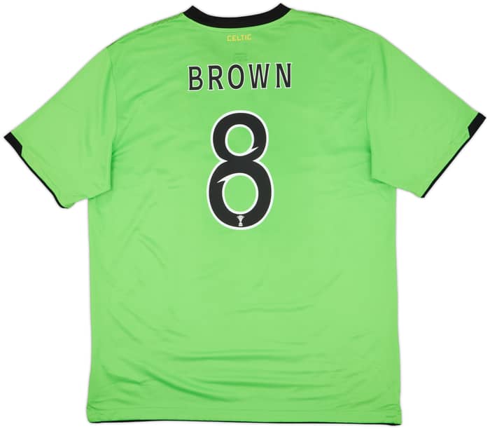 2010-11 Celtic Away Shirt Brown #8 - 9/10 - (XL)