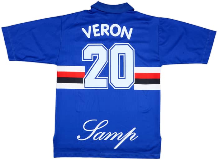 1996-97 Sampdoria Home Shirt Veron #20 - 8/10 - (L)