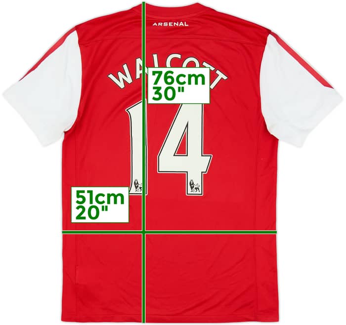 2011-12 Arsenal Home Shirt Walcott #14 - 8/10 - (M)