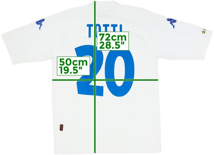 2000-01 Italy Away Shirt Totti #20 - 9/10 - (XL)