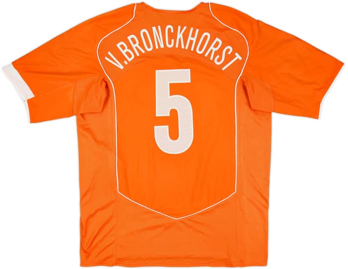 2004-06 Netherlands Home Shirt V.Bronckhorst #5 - 6/10 - (XL)