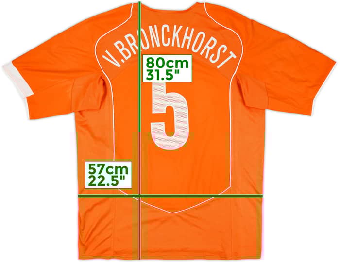 2004-06 Netherlands Home Shirt V.Bronckhorst #5 - 6/10 - (XL)