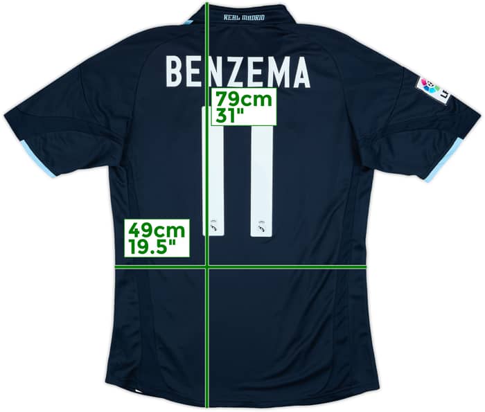 2009-10 Real Madrid Away Shirt Benzema #11 - 8/10 - (M)