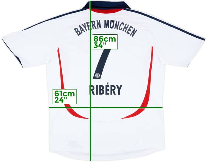 2006-07 Bayern Munich Away Shirt Ribery #7 - 8/10 - (XL)