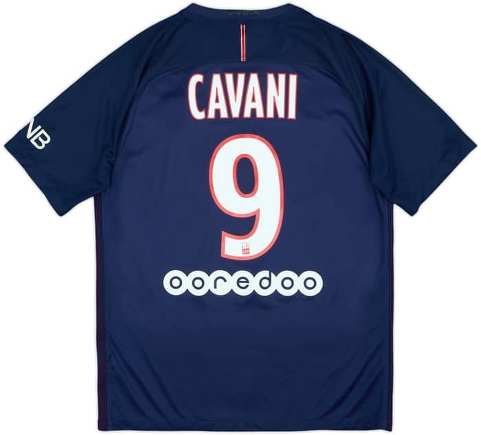 2016-17 Paris Saint-Germain Home Shirt Cavani #9 - 6/10 - (M)