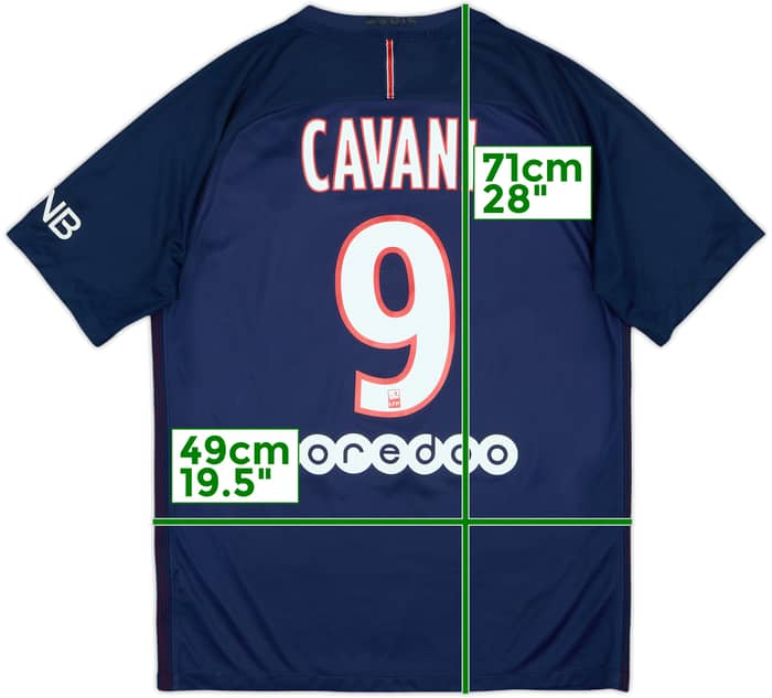2016-17 Paris Saint-Germain Home Shirt Cavani #9 - 6/10 - (M)