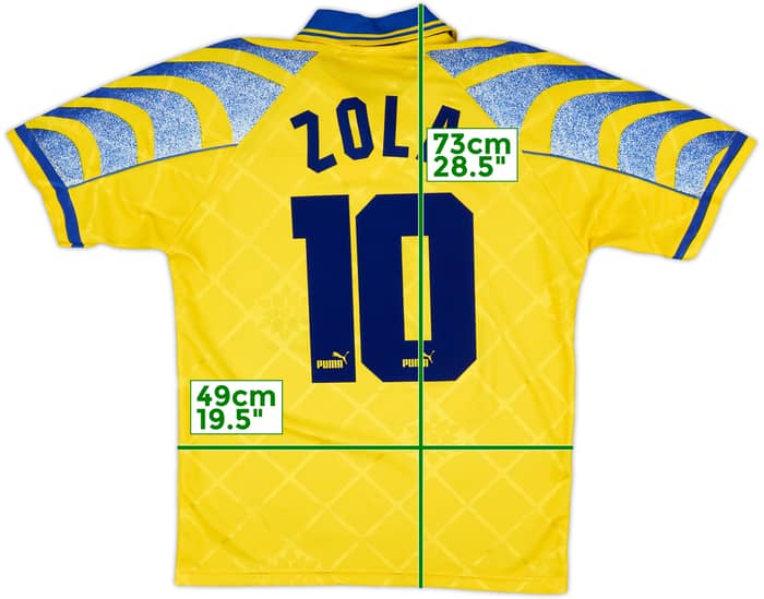 1995-96 Parma Third Shirt Zola #10 - 8/10 - (M)