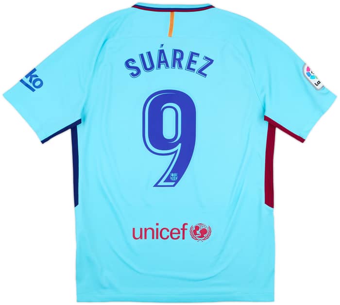 2017-18 Barcelona Away Shirt Suarez #9 - 6/10 - (M)