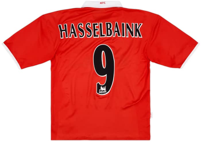 2004 Middlesbrough Carling Cup Winners Home Shirt Hasselbaink #9 - 6/10 - (M)