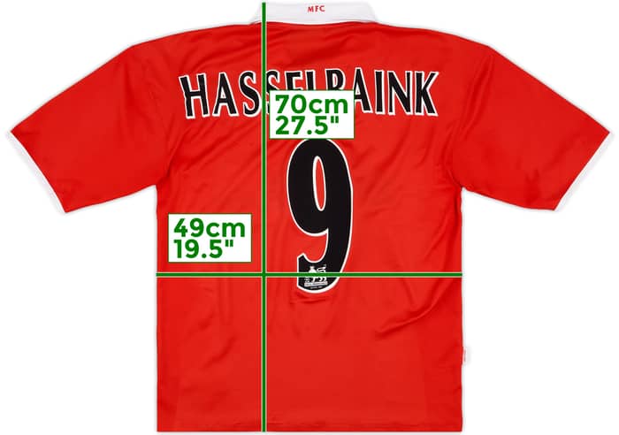 2004 Middlesbrough Carling Cup Winners Home Shirt Hasselbaink #9 - 6/10 - (M)