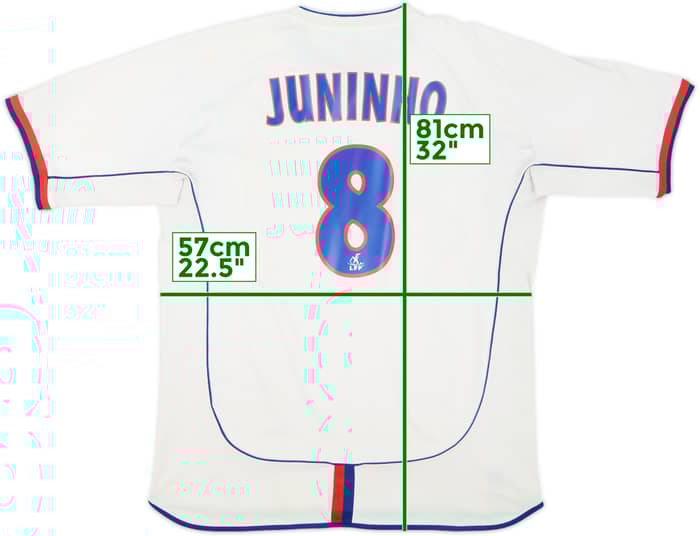 2003-04 Lyon Home Shirt Juninho #8 - 6/10 - (XL)