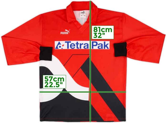 1993-94 Eintracht Frankfurt Home L/S Shirt - 8/10 - (L)