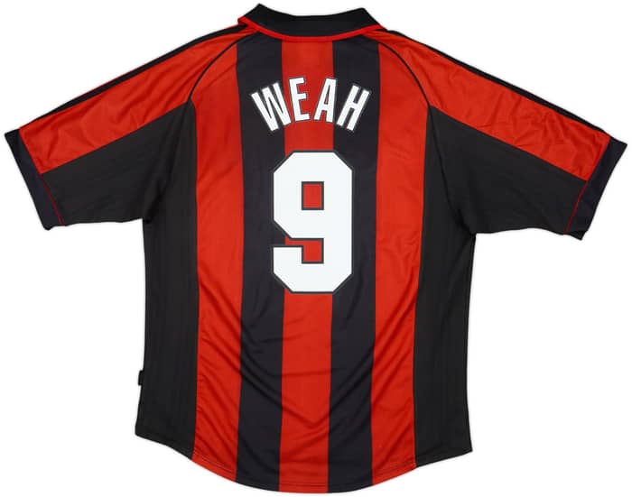 1998-00 AC Milan Home Shirt Weah #9 - 8/10 - (XL)