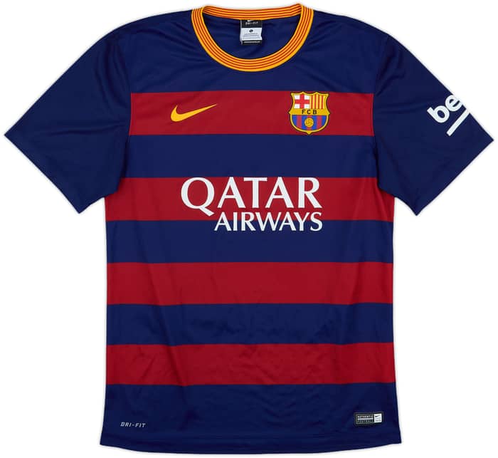 2015-16 Barcelona Basic Home Shirt A.Iniesta #8 - 8/10 - (S)