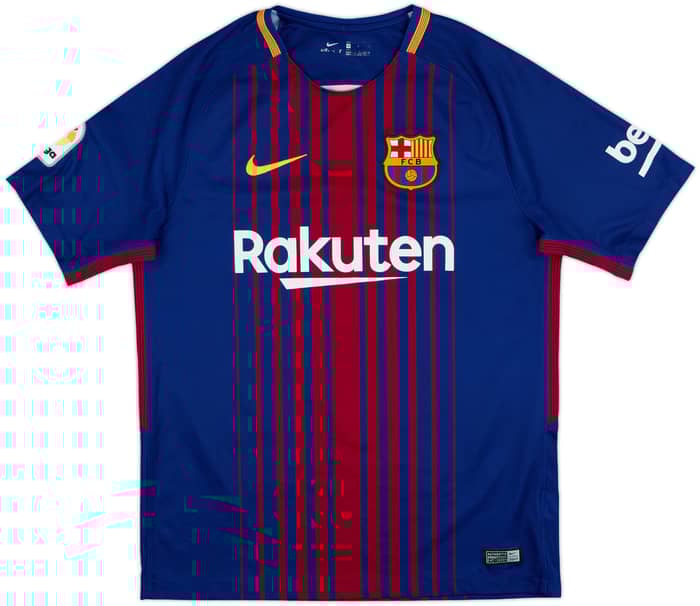 2017-18 Barcelona Home Shirt Suarez #9 - 8/10 - (M)