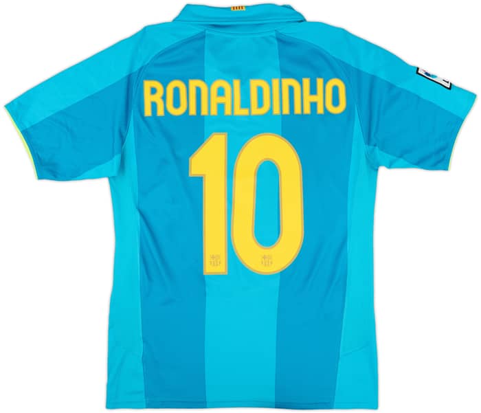 2007-09 Barcelona Away Shirt Ronaldinho #10 - 8/10 - (S)